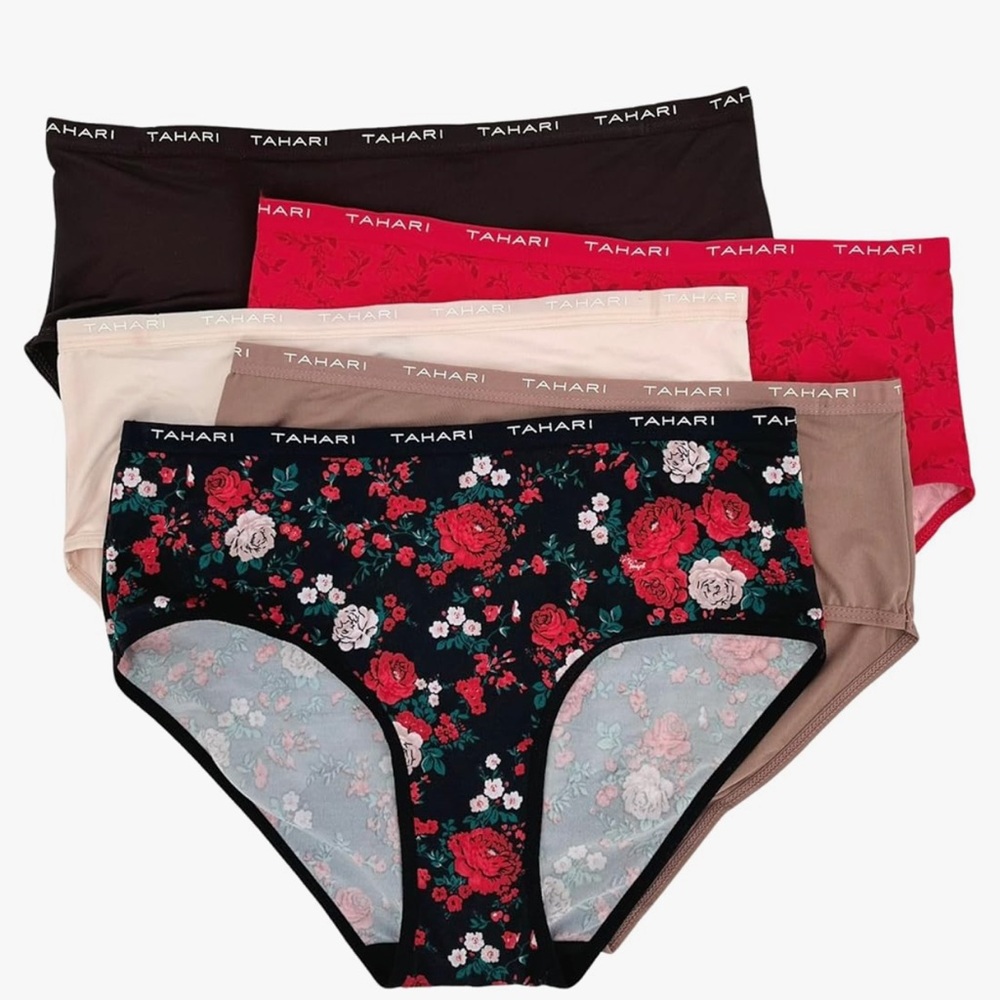 Tahari Floral and Solid 5-piece Panty Collection